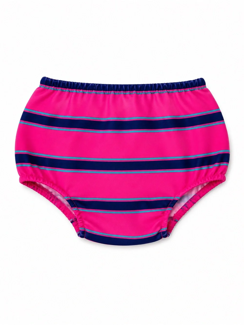 Ralph Lauren Pink & Navy Striped Bloomer Shorts – Baby Girls 6M